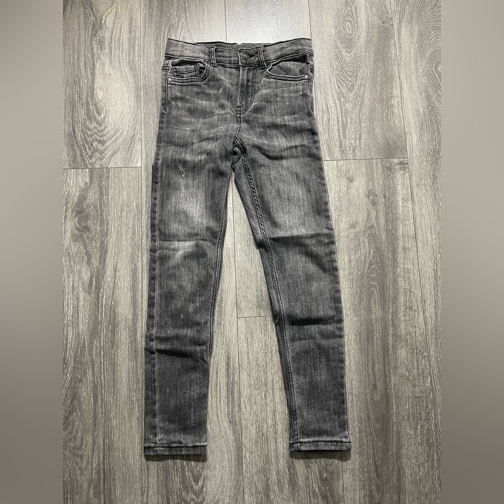 Boys black wash skinny jeans